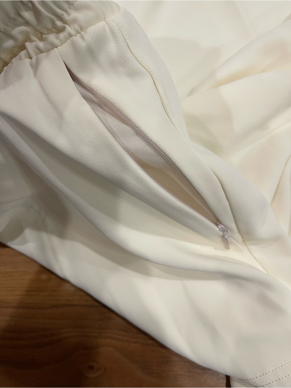 SPANX Cream Wide-Leg Drawstring Pants - Picture 7 of 8